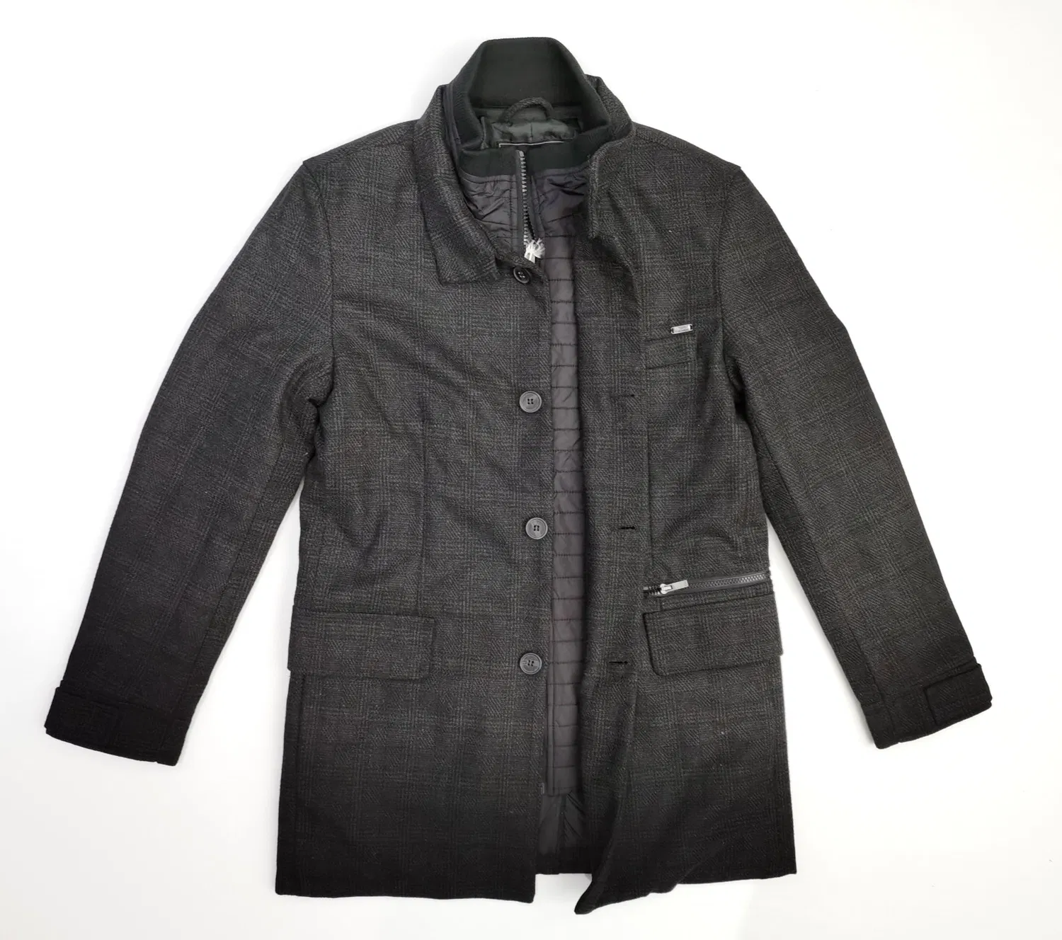 Manteau de laine de veste d'extérieur en cachemire de laine d'hiver de mode pour hommes