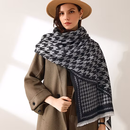 Nouveau Style britannique hiver écharpes dame chaude longue écharpe en cachemire
