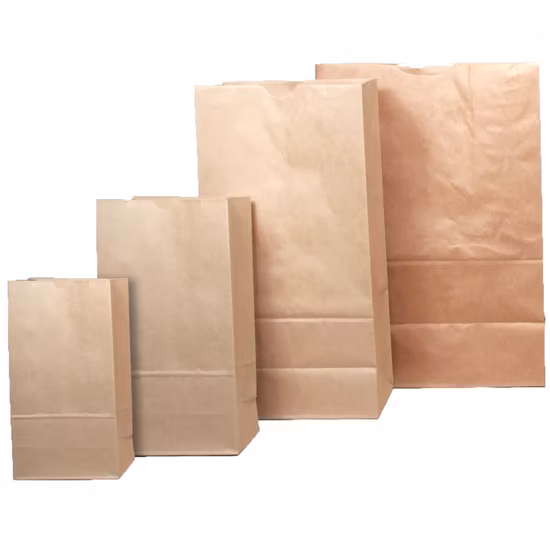 Sac en papier semi-automatique de papier biodégradable de papier kraft lavable en gros brun faisant la machine