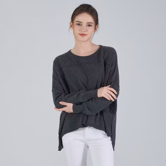 Nouveauté Costume 85% soie et 15% mélange de cachemire tricots dames pull pull