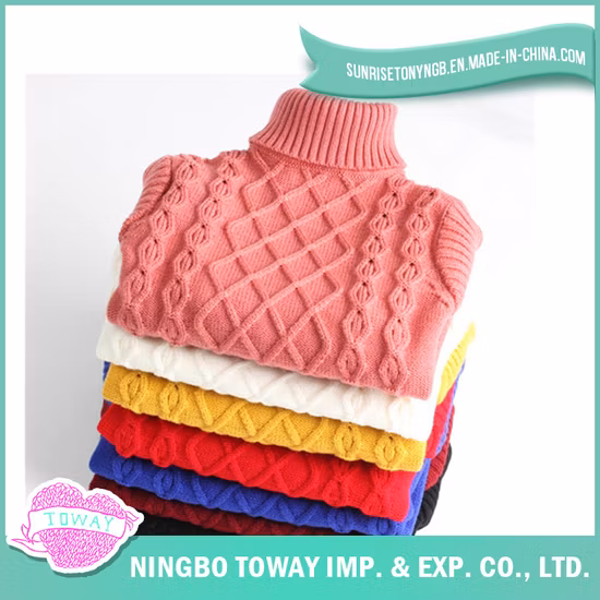 Fil de cachemire 100% à col rond tricoté à la main, pull pour femmes en laine multi