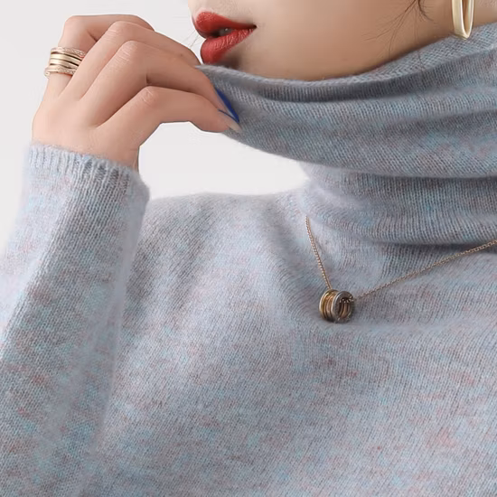 Mode classique 100 % cachemire lourd hiver pull pull femme