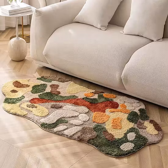 Tapis moderne de tapis de fourrure de mouton de jeu de chambre à coucher de cachemire de Shaggy de ménage